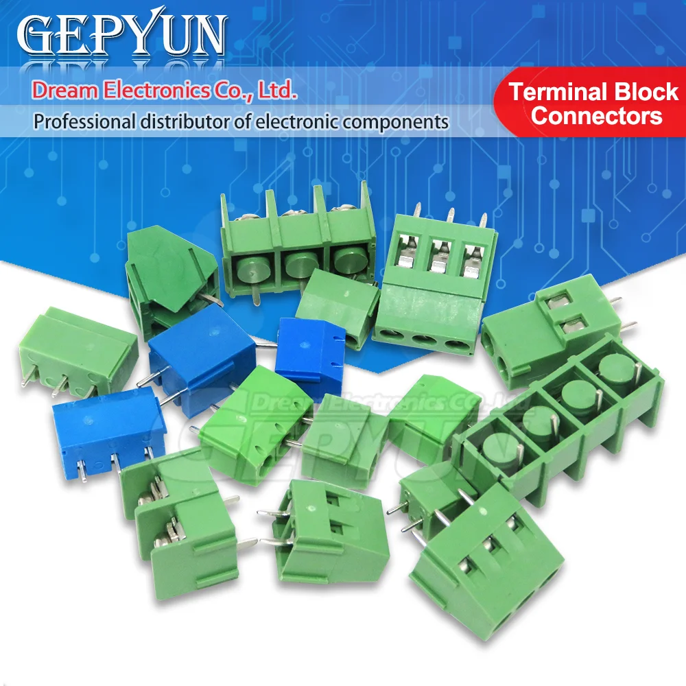 20Pcs KF301 KF128 KF350 2P 3P KF8500-4P KF127 KF7.62 Schroef Blok/Terminal Schroef Terminal Connector Splice connector