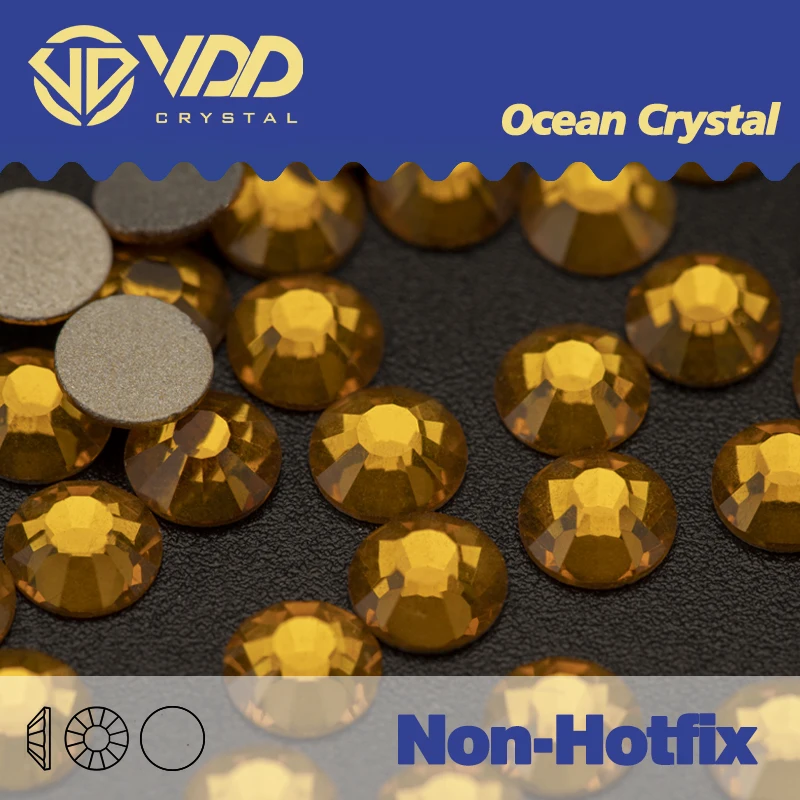 VDD 006 Topaz Non-hotfix Patch Rhinestones Nail Art Rhinestone Hoodie Rhinestones For Needlework Party Dresses