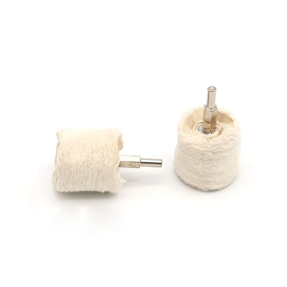 Rueda de fregona pulidora de tela de algodón, vástago de 1/4 pulgadas para amoladora de Metal, 1 unidad