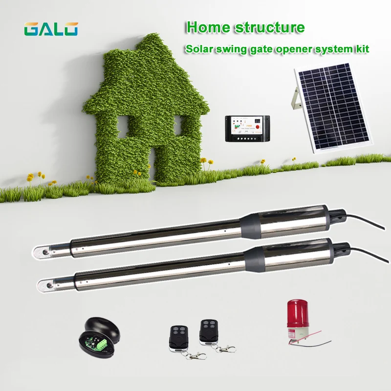 solar system stainless steel durable heavy duty gate automation swing gate motor