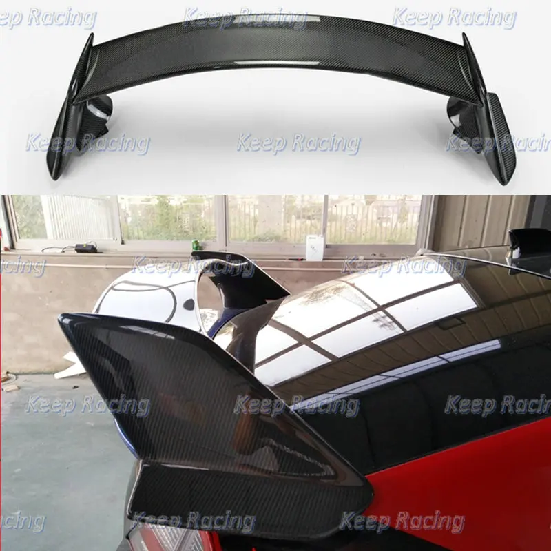 

OEM Carbon Fiber Rear Spoiler For Honda 15-17 Civic Type R FK2 Hatchback Glossy Finish Trunk Wing Fibre OE Bootlid Splitter Lip