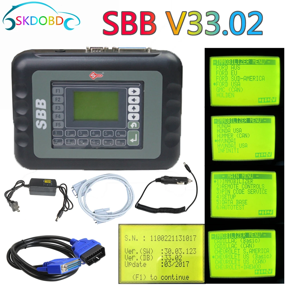 Top Quality ZED BULL SBB PRO2 V48.99 SBB V48.88 V33.02 Auto Key Programmer Multi-Langauge SBB 48.99 48.88 for Opel/Toyota