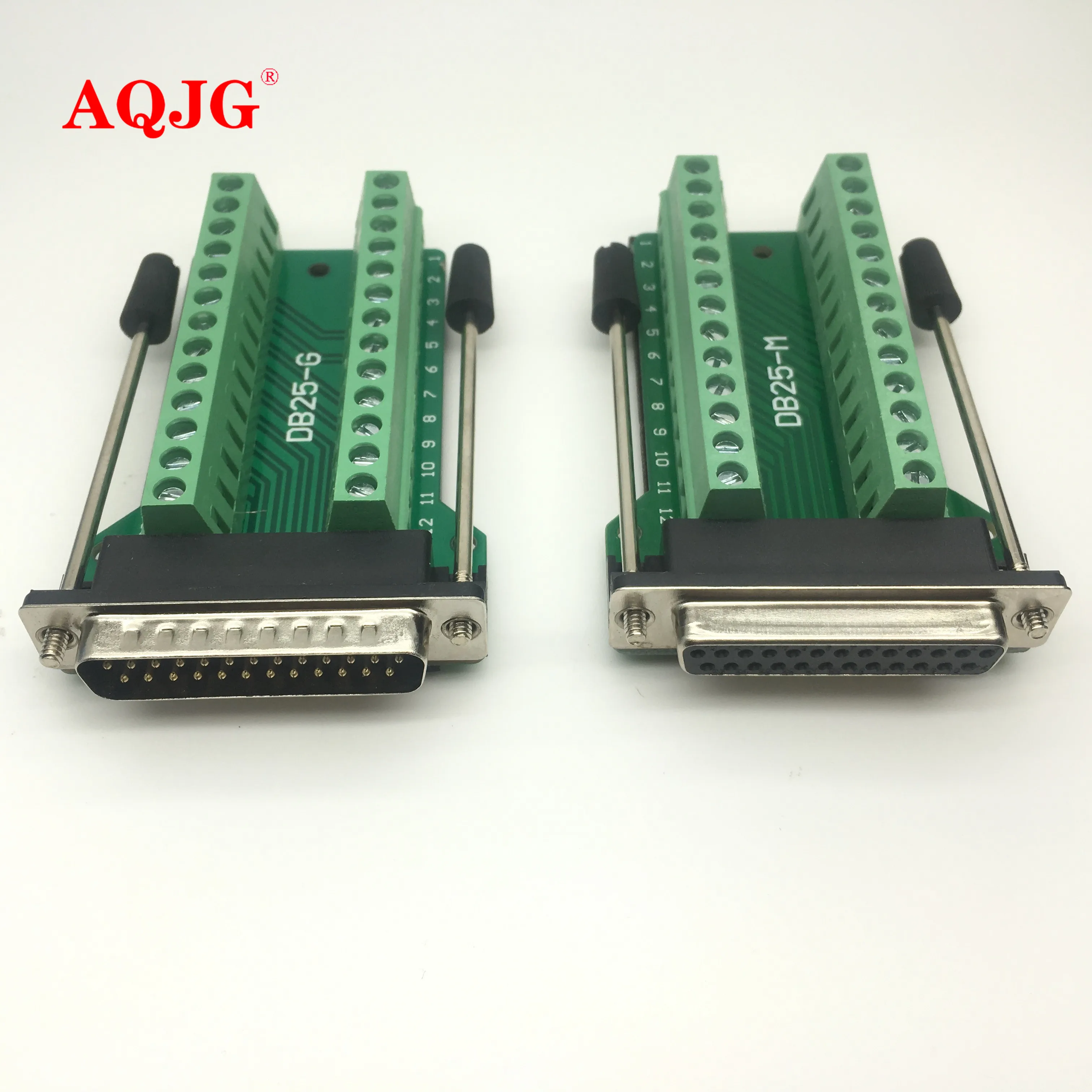 D-SUB DB25 Male 25Pin Plug Breakout PCB Board 2 Row Terminals Connectors DB25 Female 25pin Jack AQJG