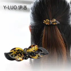 Women Hair Accessories  Korean Small Boutique Cute Hair Clip New Fashion Acetate Rhinestone Bow Hair Barrette