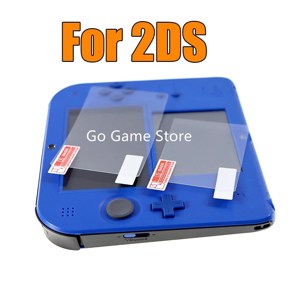 

100sets Plastic Clear Protective Film Screen cover Protector For Nintendo 2DS Top Bottom LCD Screen Protector film Guard