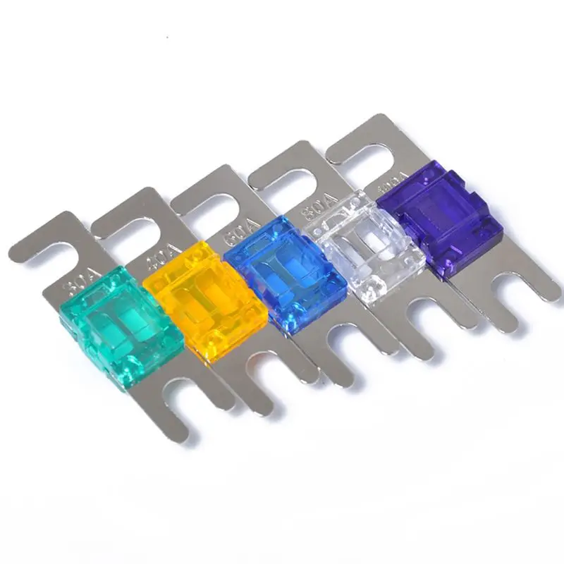 5Pcs/Set 30/40/60/80/100A Nickel Plated Car Stereo Audio 32V AFS Mini ANL Fuses Auto Stud Fuses Circuits Protection Fuse