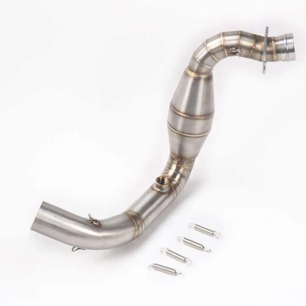 

For BMW G310GS G310R Motorcycle Exhaust Front Pipe Muffler Middle Link Connect Pipe Stainless Steel Slip On Blue / Silver Style