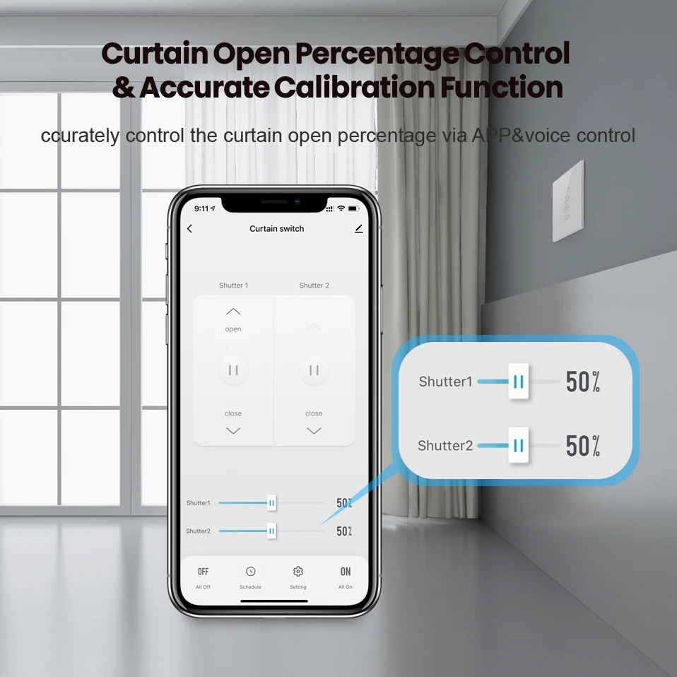 Avatto Tuya Dual Wifi Gordijn Blind Schakelaar Voor Elektrische Motor Rolluik, Smart Home Automation Werk Voor Alexa, google Thuis