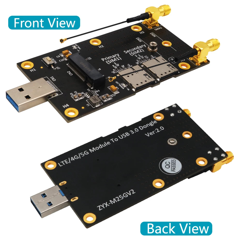 Ngff (M.2) Naar Usb 3.0 Adapter Met Dual Nano Sim Card Slot Voor 3G4G5G Module