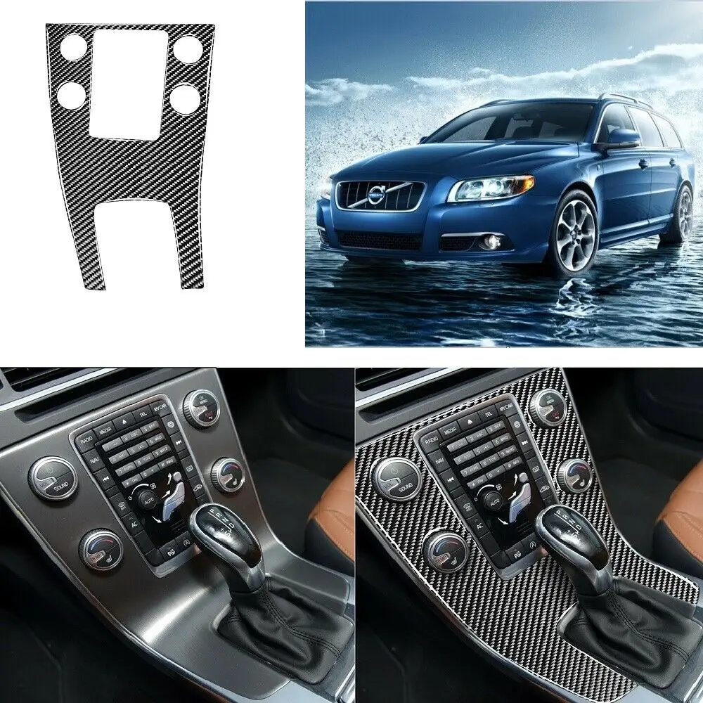 

Carbon Fiber Central Console Gear Shift Panel Trim For Volvo S60 V60 2012-2018