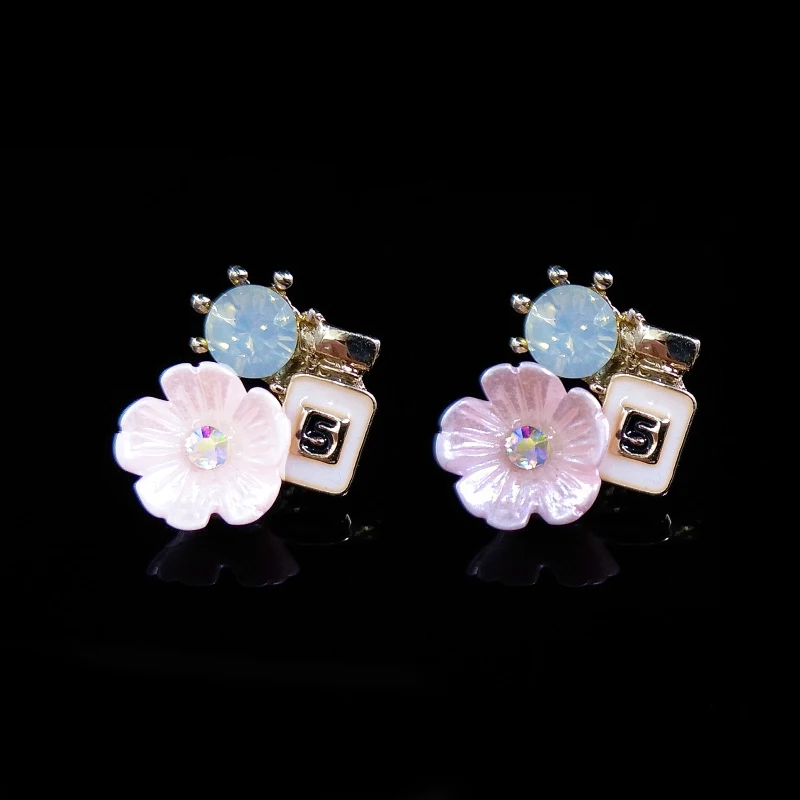 Engood 60Pcs Resin Flower Sewing Trim & Embellishments Craft Bottle Buttons for DIY Hair Rhinestone Buckles Wedding Decoration
