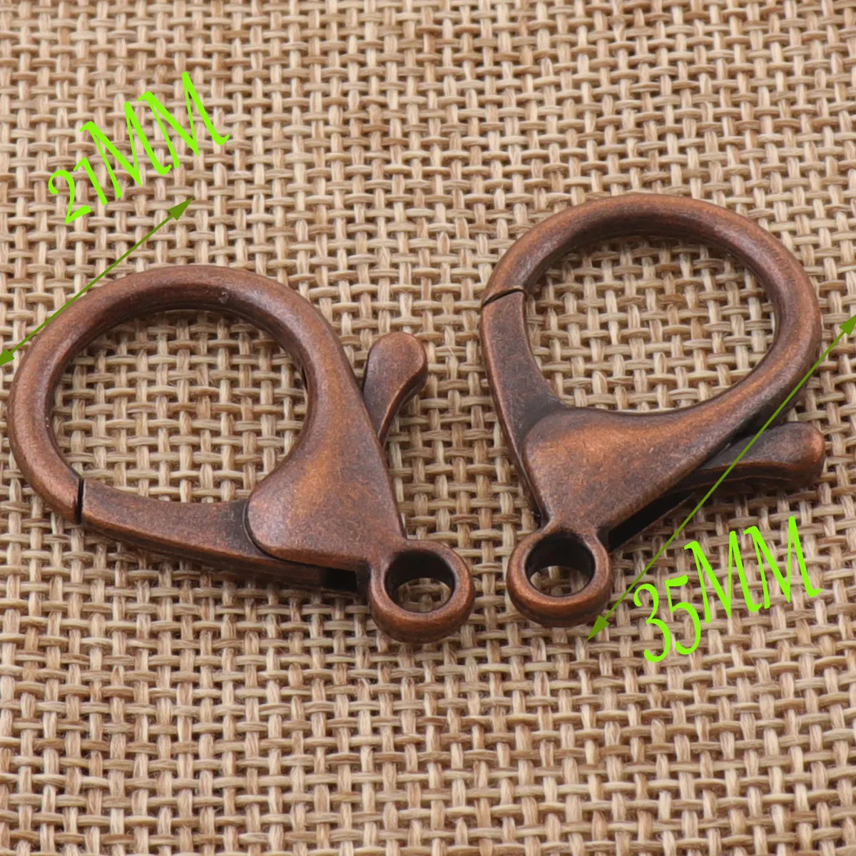 10 PCS Lobster Clasps 35x21mm Copper Carabiner Snap,   Parrot Clasps Bag Strap Hook Handbag Snap Purse Hook