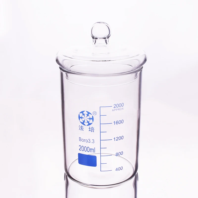 Beaker in low form without spout,Capacity 2000ml,Laboratory beaker