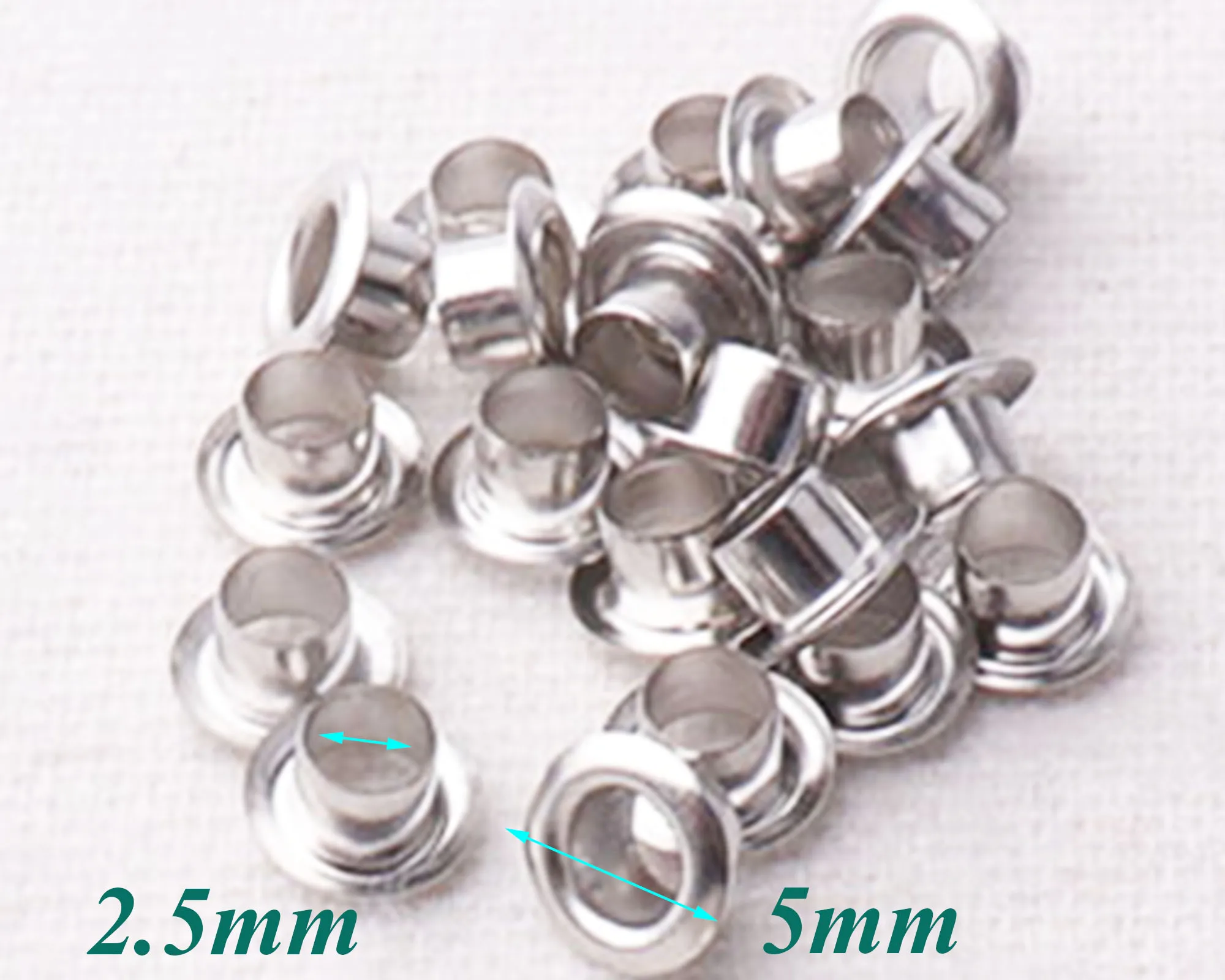100-400 PCS Silver MINI Eyelets,For Clothes Leather Canvas Bag Rivet Studs-1/16\