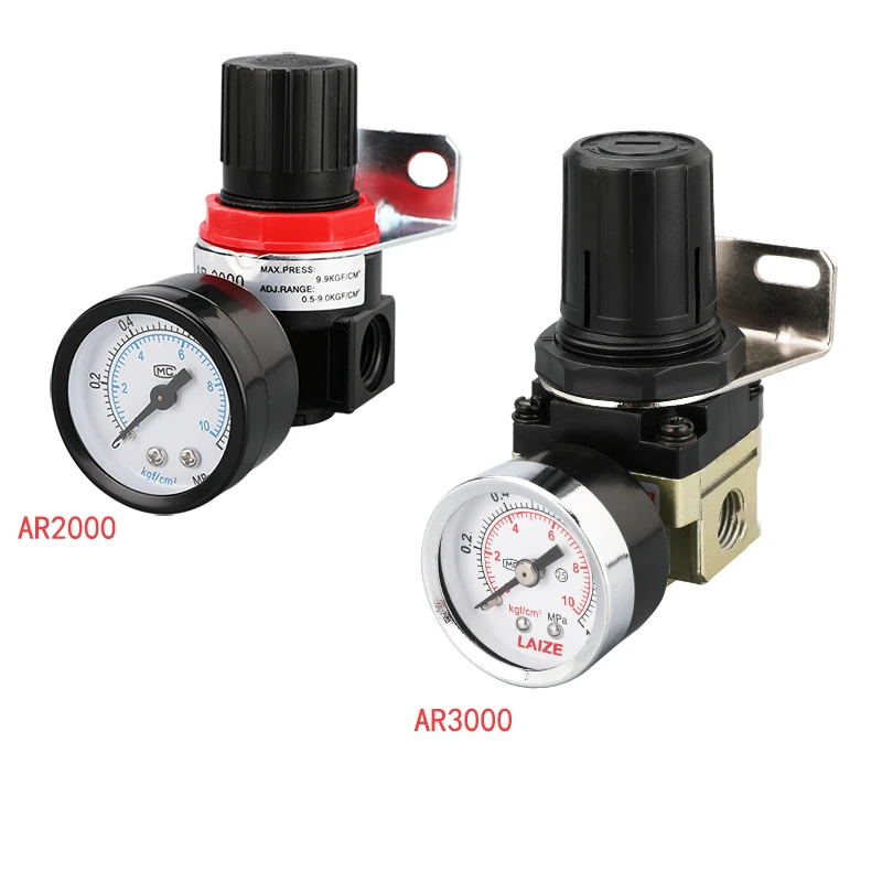 AR2000 AR3000 G1/4''  6mm 8mm 10mm 12mmAir Control Compressor Pressure Relief Regulator Valve with Fitting