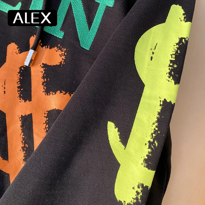 Alex Plein Men Clothing Sweatshirt Men 100% Cotton Steetwear Graffiti Funny Hoodies Sports Men\'s Fashion Winter Casual Wear New