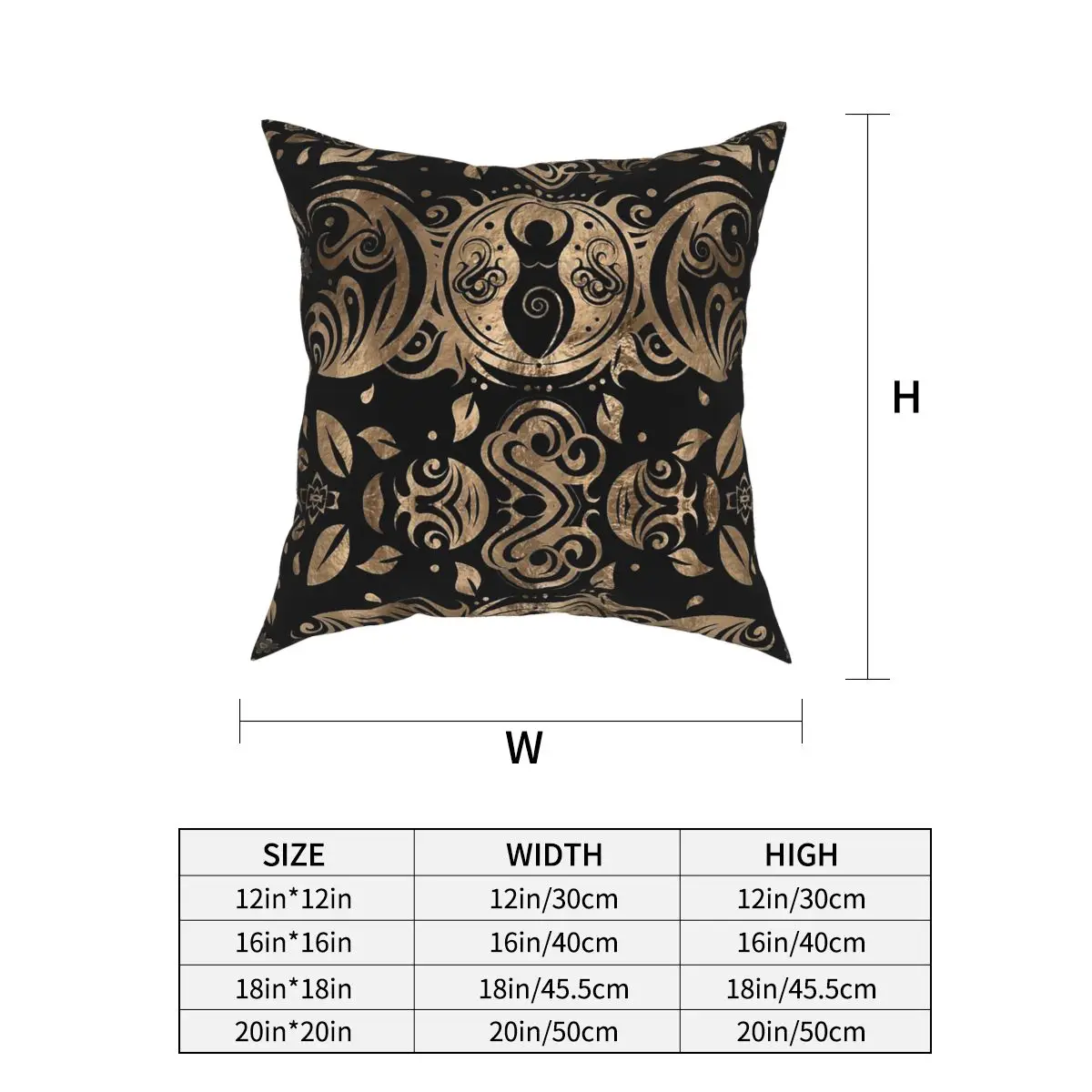 Triple Moon Goddess Square Pillow Case Decorative Pillow Fashion Pillowcase