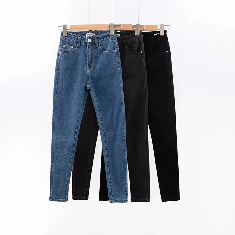 Sexy A Vita Alta Jeans Scarni Delle Donne Dei Jeans Neri Del Denim di Estate Dei Pantaloni Dei Jeans per le Donne pantaloni