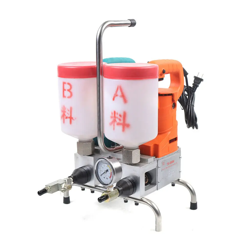 Rò Rỉ Chuyển Dạ Ngừng Grouting Thép Không Gỉ Máy Đôi Chất Lỏng Điện Epoxy Bơm Phun Giàn Khoan Tạo Bọt Kiêm Bật Lửa Đất Xi Măng 220V