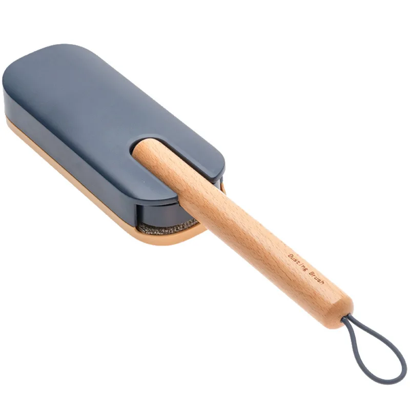 Brosse de balayage pour lit et manteau, double face en laine, dépoussiérage électrostatique, ménage, tapis, vêtements