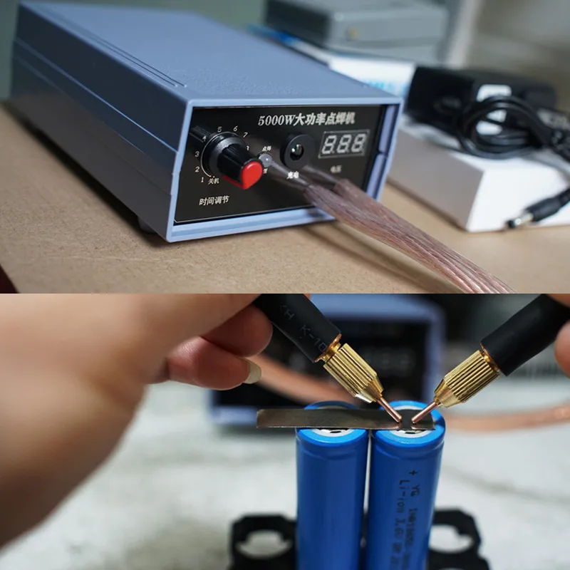 5000W Spotเครื่องเชื่อมแบบพกพาขนาดเล็กมือถือ18650 Battery Spot Weldingเครื่องชุดHigh Power