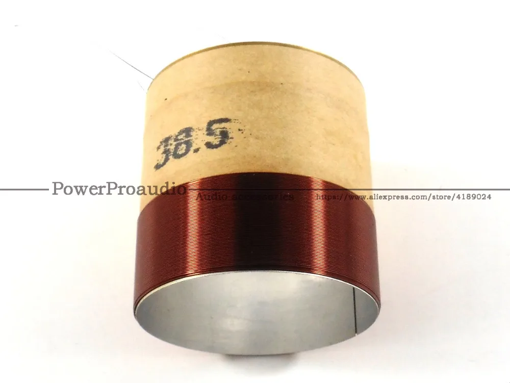 2PCS  38.5 Bass Voice Coil Round Copper  Two Layers White Aluminum Diameter 38.5mm Woofer Speaker Voice Coil Accessorie