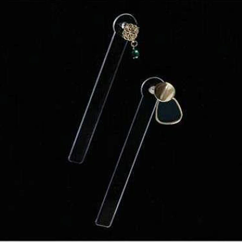 Transparent Acrylic Earring Try On Stick Forecast Shop Special Tool Ear Stud Jewelry Trial Display Holder Rack for Live Stream