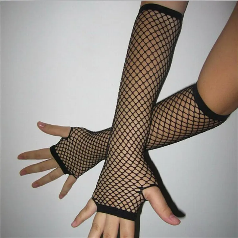 New Fashion Neon Fishnet Fingerless Long Gloves Leg Arm Cuff Party Wear Fancy Dress For Womens Sexy Beautiful Arm Warmer