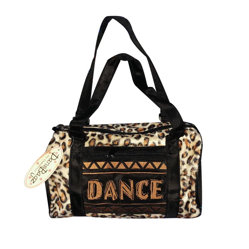 Borsa estetica Old School Leopard Print borsa per ascelle da donna cilindro terra borsa fresca diagonale Streetwear Cross Bag