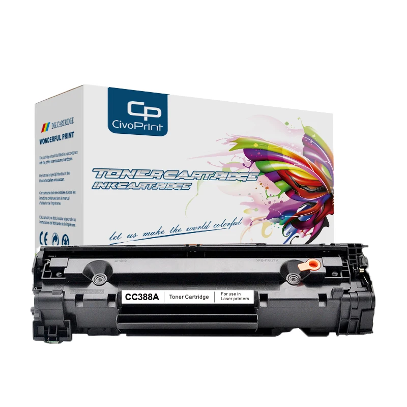 civoprint CC388A 88A 388A Toner Cartridge Compatible for HP LaserJet P1007 P1008 P1106 P1108 Pro M1136 M1213n M1216nf Printer