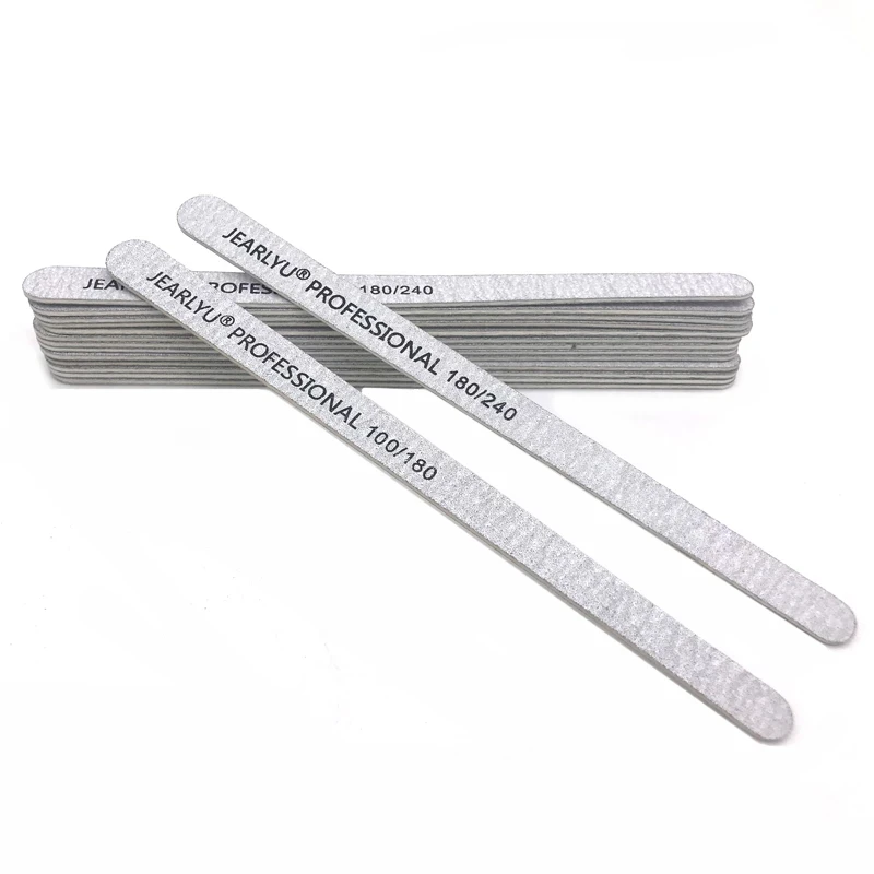 10 Pcs/Lot Wooden Nail File 100/180/240 Grey Sandpaper Buffer Block Professional Pedicure Manicure Gel Polishing Files Tools Set