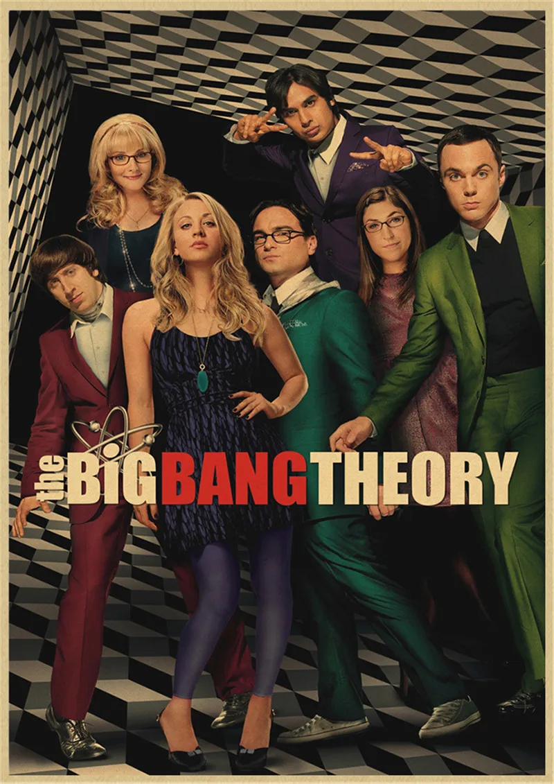 The Big Bang Theory Classic tv series poster Kraft Paper print vintage Poster home decor Wall Decorative Paintings wall art