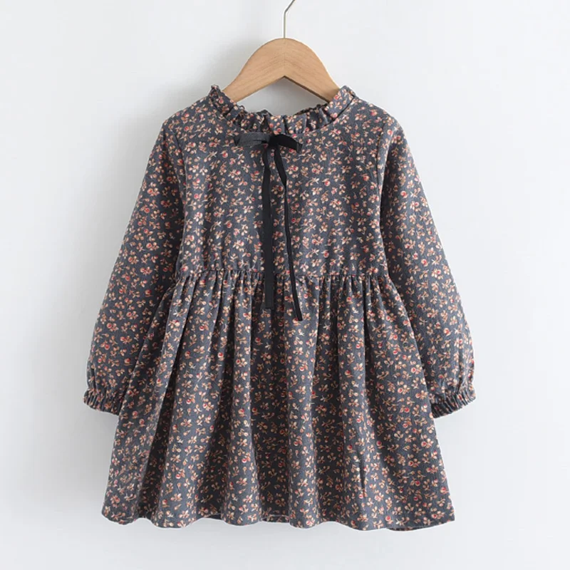 Girls Dress New New Autumn Spring Kids Princess Dress Casual Floral Costumes Children Clothing Flowers Dresses Suits 2-8 Years