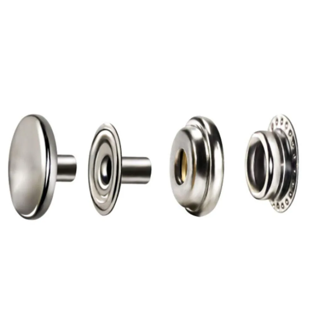 25Set (100 pezzi) bottone a pressione in acciaio inossidabile bottone a pressione bottone a pressione Set di tela per barche Marine accessori Hardware marini
