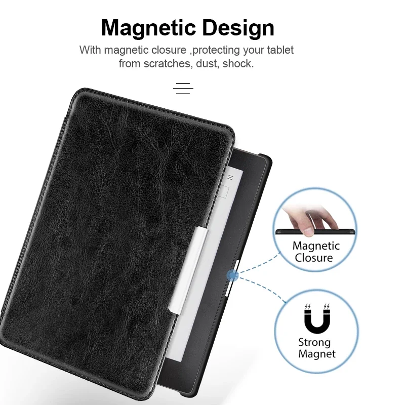 Slim Magnet Wake/Sleep Case for Kobo Aura 6 inch N514 Ereader ,Ultra Leather Funda Auto Sleep Cover Capa