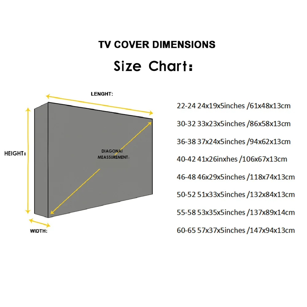 Outdoor Swimming Pool Weatherproof Tv Cover To Protect Tv Screen Dustproof And Waterproof Cover General Furniture Cover