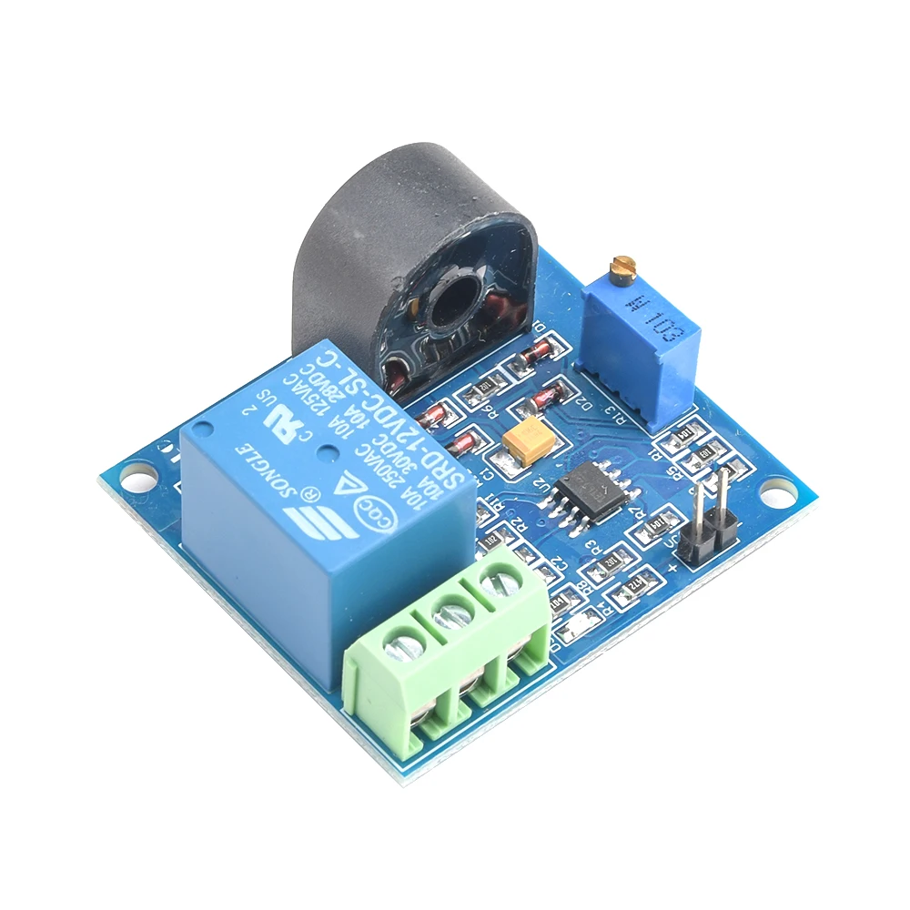 5A 5V 12V 24V Bảo Vệ Quá Dòng Cảm Biến Dòng Điện AC Rơ Le Cảm Biến Phát Hiện Cảm Biến Rơ Le