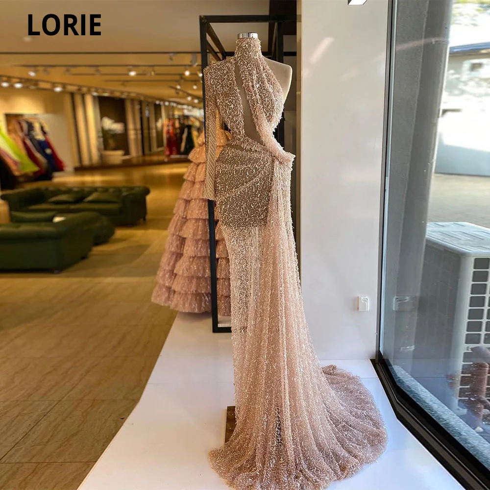 LORIE Modern Mermaid Evening Dress 2021 elegante Tulle paillettes collo alto abiti da ballo abito da sera lungo abiti da sera