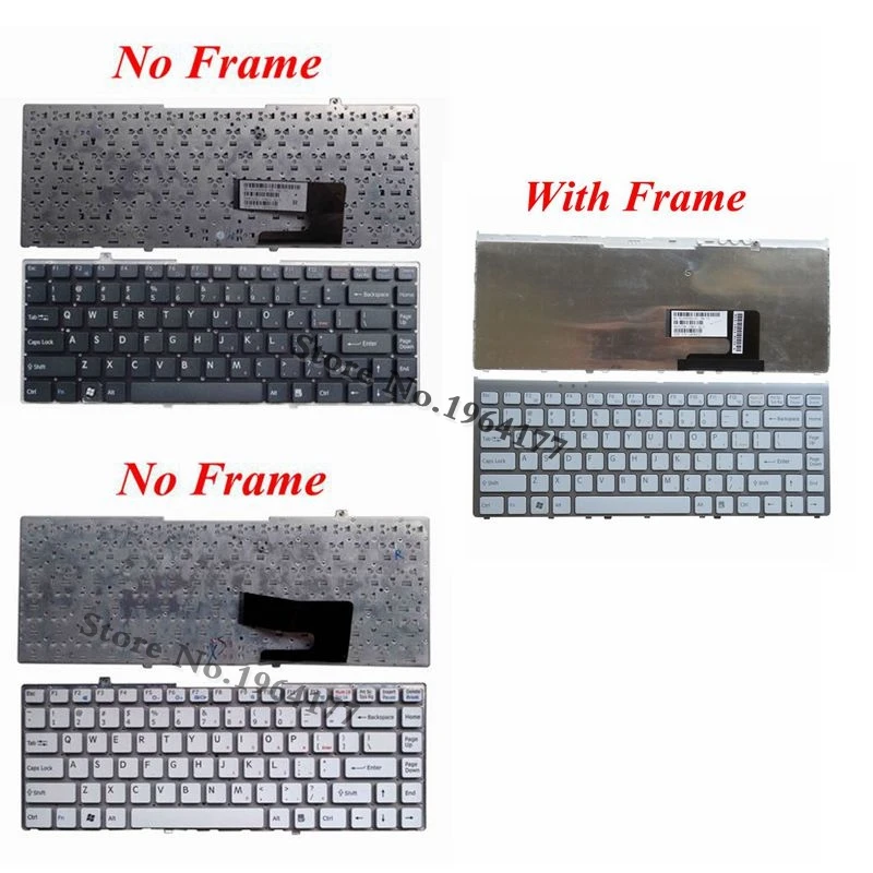 Teclado de EE. UU. Para Sony Vaio VGN-FW VGN FW Series, con teclado plateado para ordenador portátil