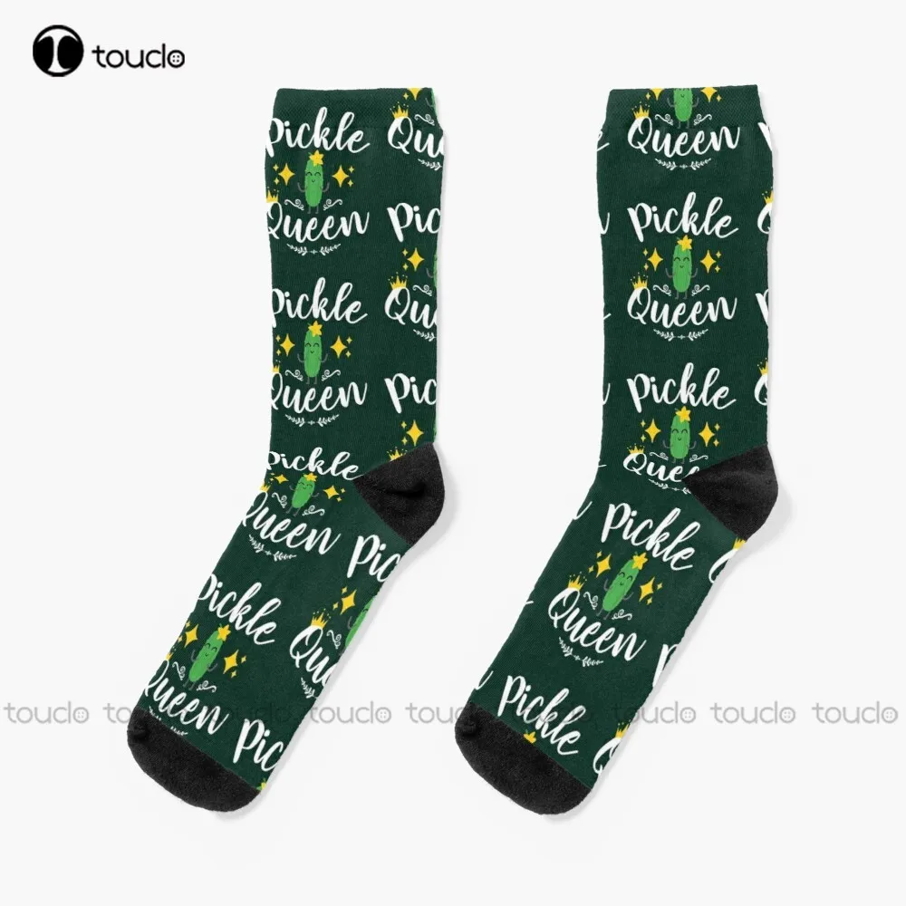 Pickle Queen  Socks Halloween Socks Women Personalized Custom Unisex Adult Teen Youth Socks 360° Digital Print Hd High Quality