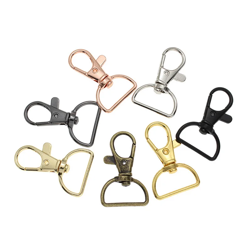 5/10/20Pcs 20mm Zinc Alloy Trigger Keychain Hook Retaining Homemade Carabiner Clasp DIY Accessories Pet Collar Rope Belt Buckle