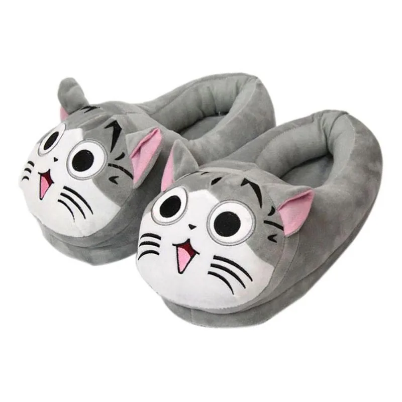 Cat Custom special slippers fur slippers Unisex Cute shoes anime Home Children men women winter snow pantoffels indoor warm