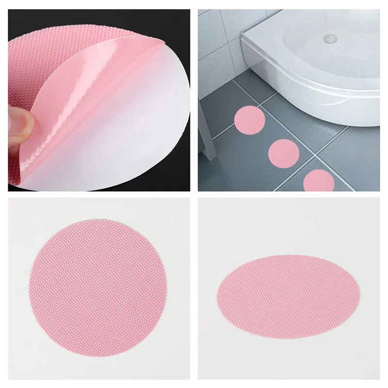 10PCS Bathroom Anti Slip Stickers Bathtub Non-Slip Strip Stair Steps Transparent Tape Waterproof Strong Floor Safety Mat Sticker