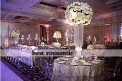 80cm Tall Shine Acrylic Crystal Wedding Centerpiece Road Lead Stand Dinner Party Table Decoration Candlestick 10 pcs/lot