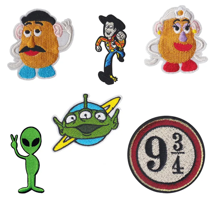 Toy Story alien Space Patch for Clothing Iron On Embroidered Clothes Patches For Clothing Stickers DIY Apparel Accessories