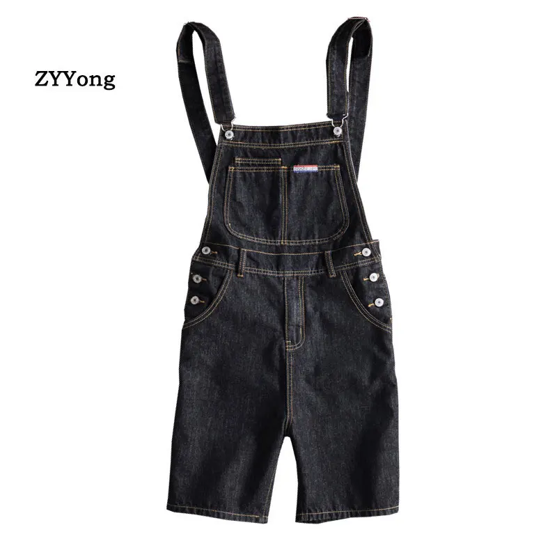 Fashion Pocket Jeans Jumpsuits Street Denim Bib Overalls For Man Suspender Pants Size S-5XL Men's Shorts