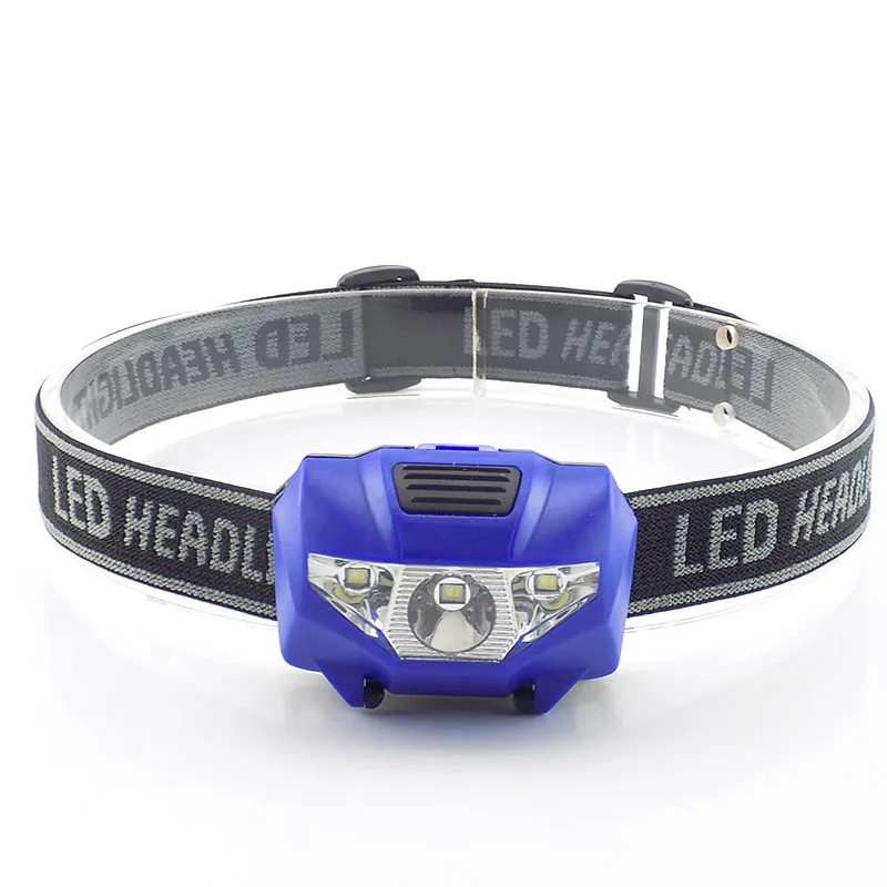 5W Mini LED far far başkanı ışıklı fener lamba balıkçılık küçük parlak yüksek güç 3 LED fener lambası kamp için AAA pil