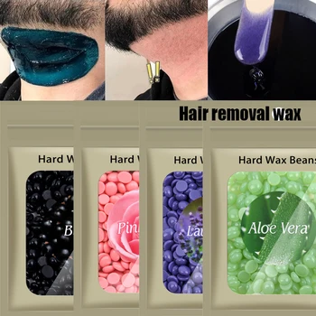 50/100g กําจัดขนขี้ผึ้งกําจัดขน Hard Wax ถั่วไม่เจ็บปวดและ Fast Facial Body กําจัดขนบิกินี่ขาแขน unisex
