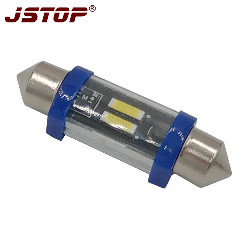 JSTOP 2PCS/set LED Reading Lights c5w 6000k led bulbs festoon lamp 1860smd canbus 36mm 31mm 39mm 42mm 12-24V led car Trunk light