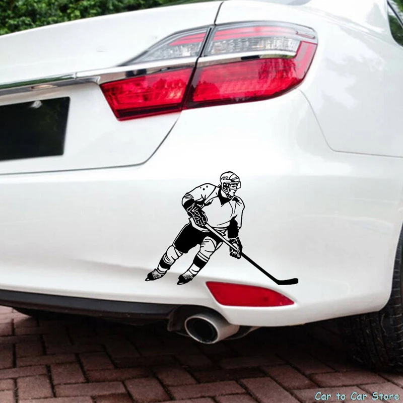 13*9cm Ice Fashion Hockey Sports Decal Vinyl Car Styling Black White Car Window Stickers Car Exterior Accessories